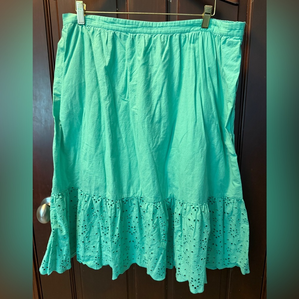 J.Crew Eyelet flounce Women's Midi Skirt